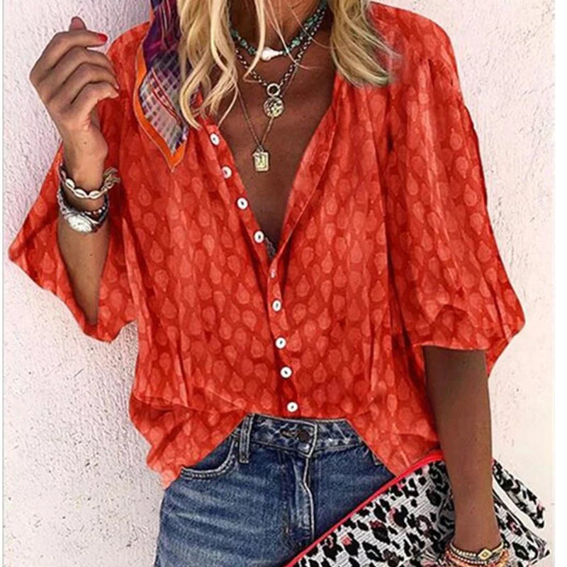 Women's Blouse - Lightweight Summer Tops for Women, Elegant Casual Style, Versatile Fit 5