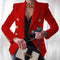 Women's Double Breasted Blazer with Gold Buttons - Tailored Jacket for Elegant Style 2
