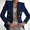 Women's Double Breasted Blazer with Gold Buttons - Tailored Jacket for Elegant Style 4
