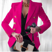 Women's Double Breasted Blazer with Gold Buttons - Tailored Jacket for Elegant Style 5