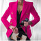 Women's Double Breasted Blazer with Gold Buttons - Tailored Jacket for Elegant Style 5