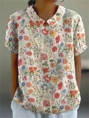 Women's Floral Print Blouse, Casual Collared Shirt for Summer Style 10