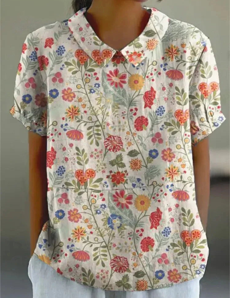 Women's Floral Print Blouse, Casual Collared Shirt for Summer Style 10