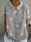 Women's Floral Print Blouse, Casual Collared Shirt for Summer Style 12