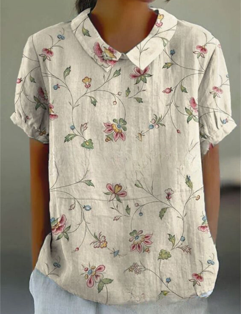 Women's Floral Print Blouse, Casual Collared Shirt for Summer Style 13
