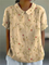 Women's Floral Print Blouse, Casual Collared Shirt for Summer Style 2