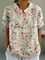 Women's Floral Print Blouse, Casual Collared Shirt for Summer Style 6