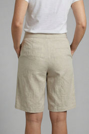 Women's Knee-Length Shorts with Elastic Waistband & Side Pockets for Casual Summer Style 4