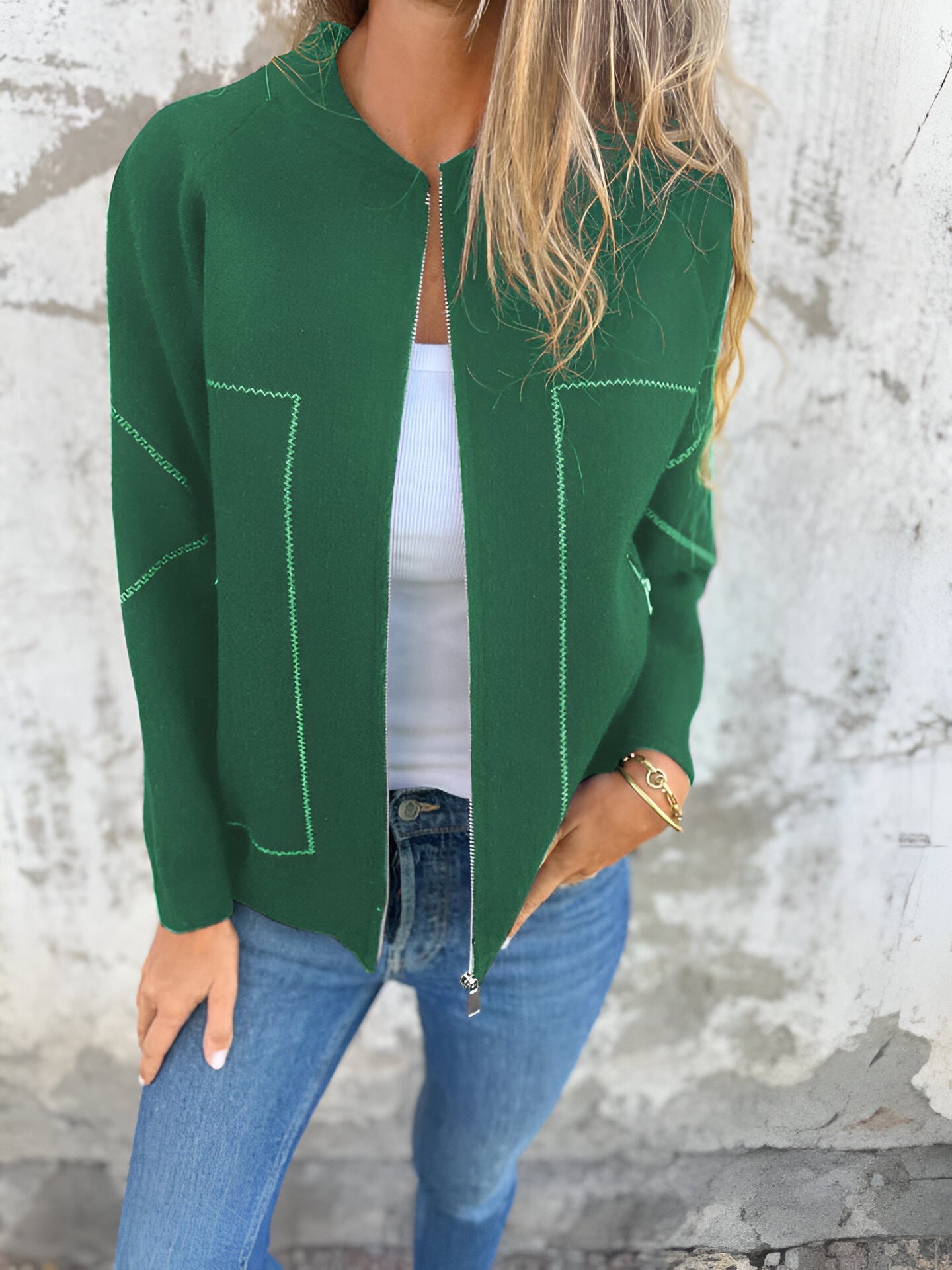 Women's Lightweight Casual Zip-Up Jacket for Spring and Autumn - Comfortable Fit with Pockets and Easy Zip Closure 10