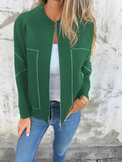 Women's Lightweight Casual Zip-Up Jacket for Spring and Autumn - Comfortable Fit with Pockets and Easy Zip Closure 10