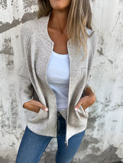 Women's Lightweight Casual Zip-Up Jacket for Spring and Autumn - Comfortable Fit with Pockets and Easy Zip Closure 3