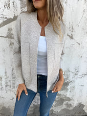 Women's Lightweight Casual Zip-Up Jacket for Spring and Autumn - Comfortable Fit with Pockets and Easy Zip Closure 4