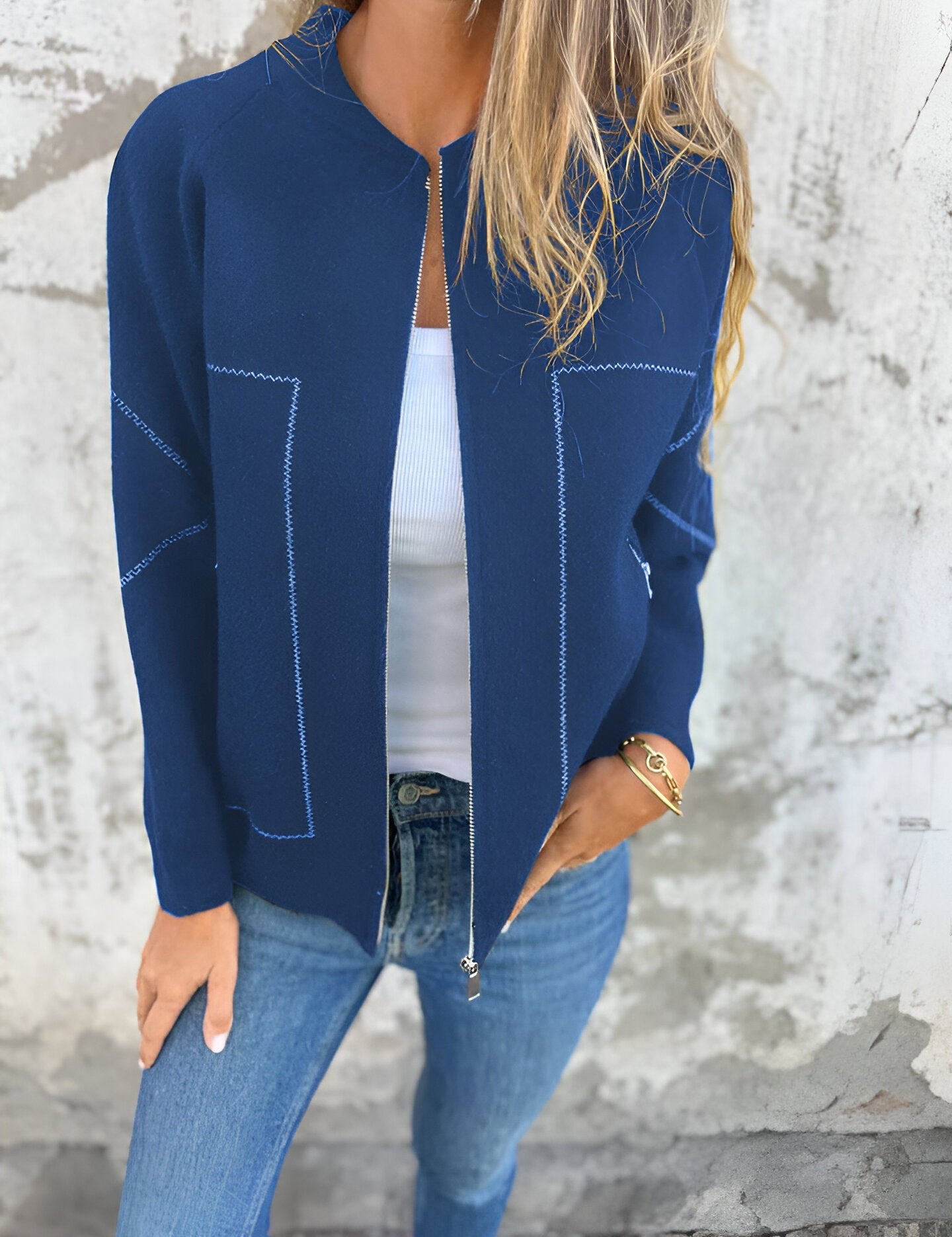 Women's Lightweight Casual Zip-Up Jacket for Spring and Autumn - Comfortable Fit with Pockets and Easy Zip Closure 9