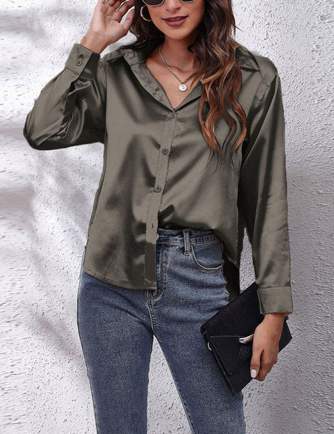Women's Long Sleeve Blouse - Elegant Casual Top for Stylish Outfits 10