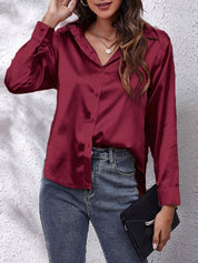 Women's Long Sleeve Blouse - Elegant Casual Top for Stylish Outfits 13