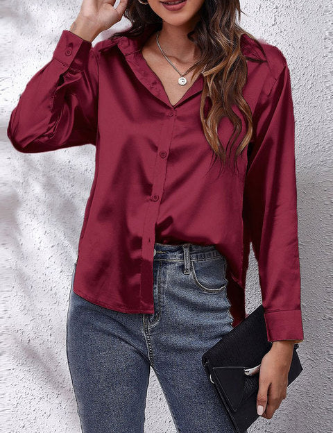 Women's Long Sleeve Blouse - Elegant Casual Top for Stylish Outfits 13