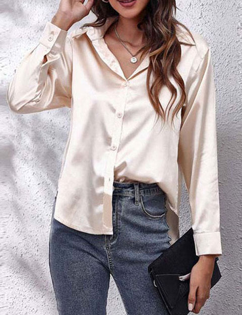 Women's Long Sleeve Blouse - Elegant Casual Top for Stylish Outfits 16