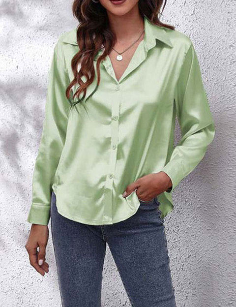 Women's Long Sleeve Blouse - Elegant Casual Top for Stylish Outfits 4