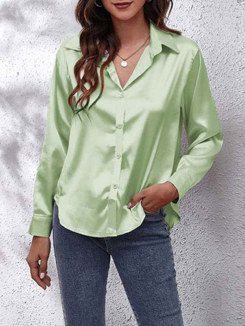 Women's Long Sleeve Blouse - Elegant Casual Top for Stylish Outfits 4