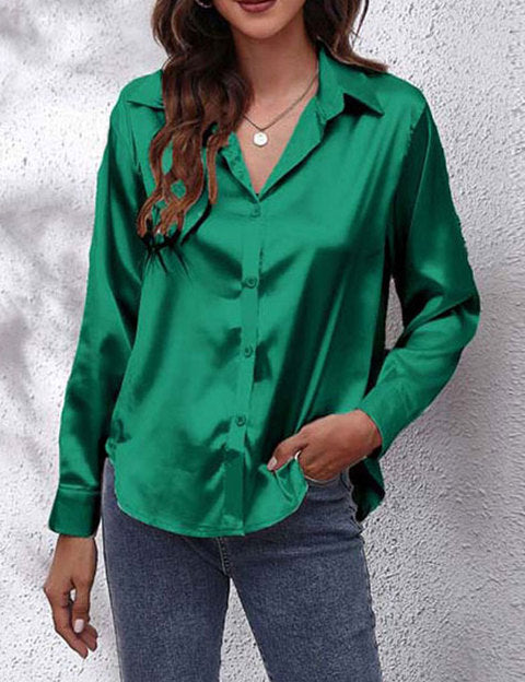 Women's Long Sleeve Blouse - Elegant Casual Top for Stylish Outfits 6