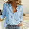 Women's Long Sleeve Blouse with Classic Collar – Elegant Office & Casual Top 0