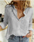 Women's Long Sleeve Blouse with Classic Collar – Elegant Office & Casual Top 4