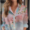 Women's Long Sleeve Floral Blouse with Button Down Design for Effortless Style 2