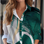 Women's Long Sleeve Floral Blouse with Button Down Design for Effortless Style 4