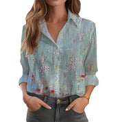 Women's Long Sleeve Floral Blouse with Button Down Design for Effortless Style 5
