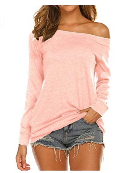 Women’s Long Sleeve Simple Yellow T-Shirt Casual Elegant Top 1