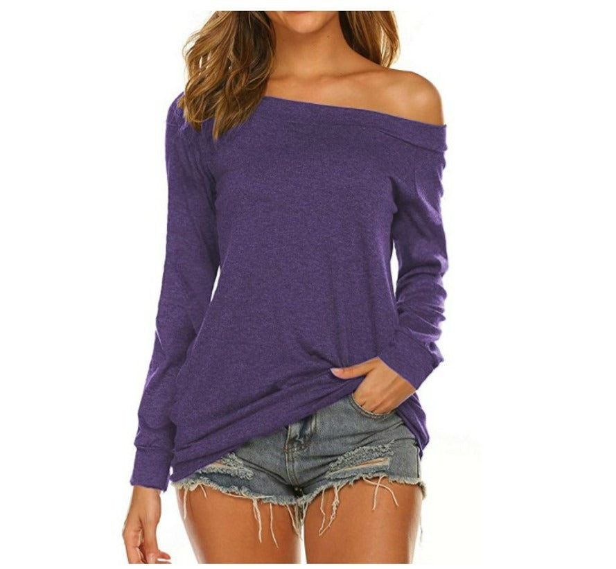 Women’s Long Sleeve Simple Yellow T-Shirt Casual Elegant Top 3