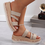 Women's Orthopedic Arch Support Sandals with Glitter Accents for Spring and Summer Comfort 1