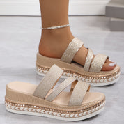 Women's Orthopedic Arch Support Sandals with Glitter Accents for Spring and Summer Comfort 5