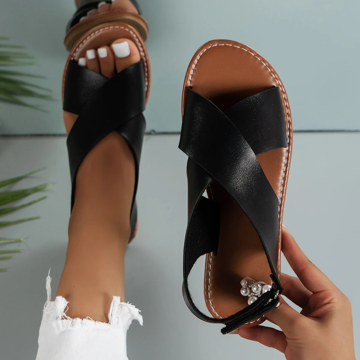 Women's Orthopedic Sandals with Arch Support & Adjustable Buckle for Summer Comfort 1