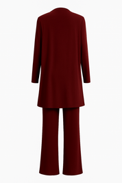 Women's Outfit 3-Piece Cardigan Set with Wide Leg Trousers - Versatile Women's Clothing for Autumn 3