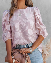 Women's Puff Sleeve Blouse - Elegant Summer Tops for Women, Casual Chic Shirt 5