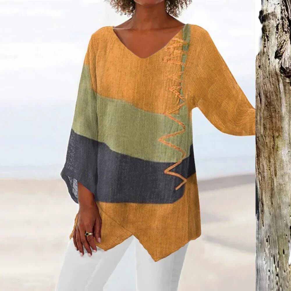 Women's Shirt - Stylish Tricolor Lightweight Casual Summer Top for Effortless Style and Comfort 2