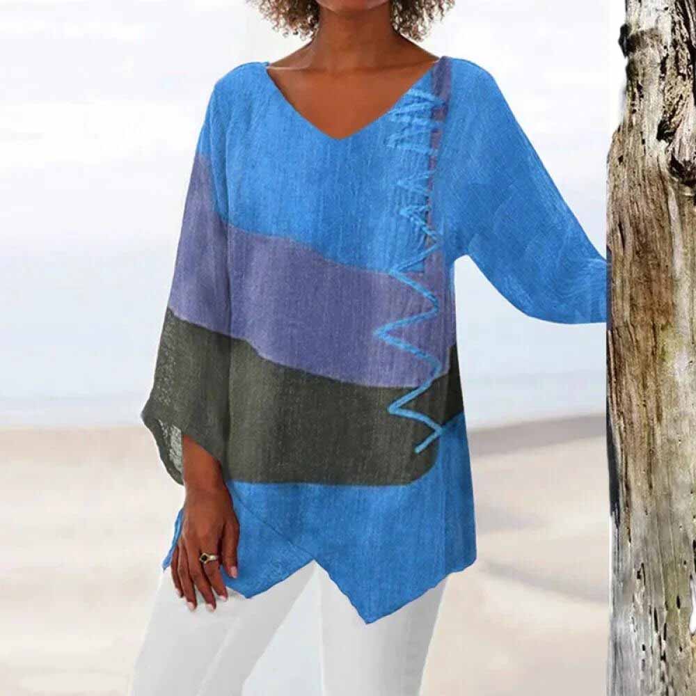 Women's Shirt - Stylish Tricolor Lightweight Casual Summer Top for Effortless Style and Comfort 3