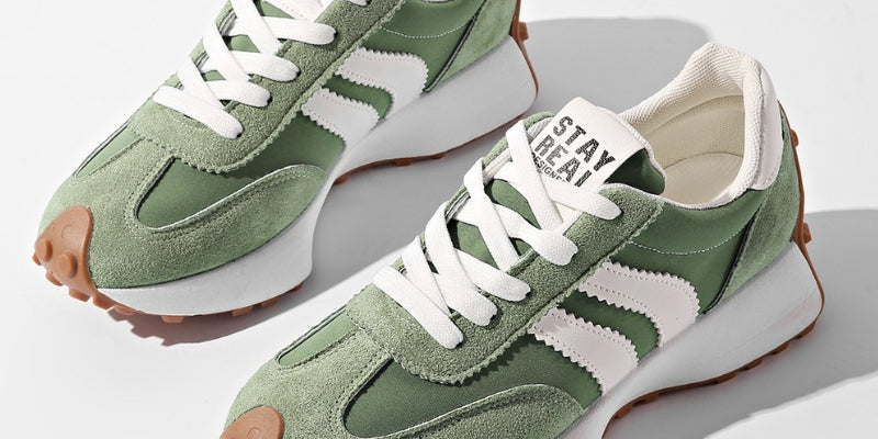 Women's Sneakers with Arch Support - Retro Platform Lace-Up Trainers for Casual Wear 0