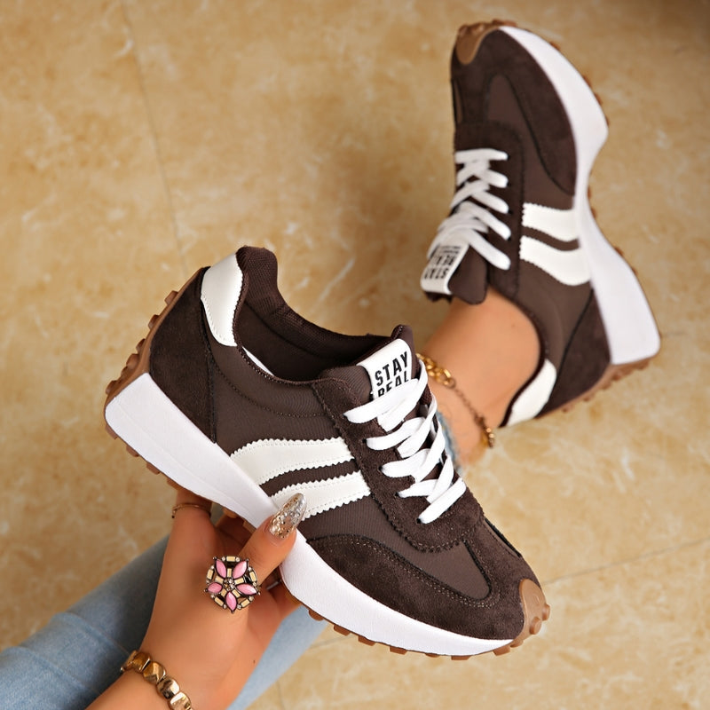 Women's Sneakers with Arch Support - Retro Platform Lace-Up Trainers for Casual Wear 5