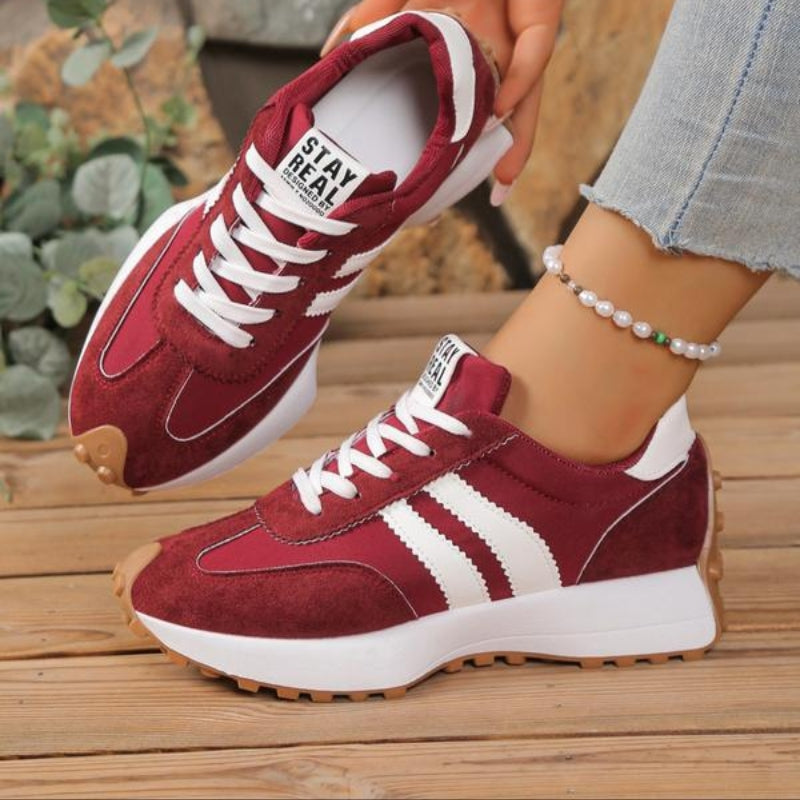 Women's Sneakers with Arch Support - Retro Platform Lace-Up Trainers for Casual Wear 6