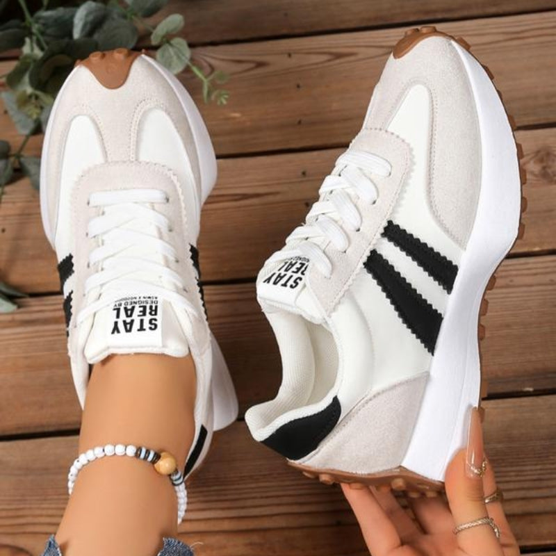 Women's Sneakers with Arch Support - Retro Platform Lace-Up Trainers for Casual Wear 8