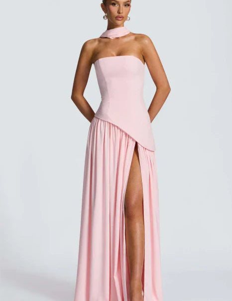 Women's Strapless Maxi Dress - Elegant Summer Dress for Parties and Formal Occasions 1