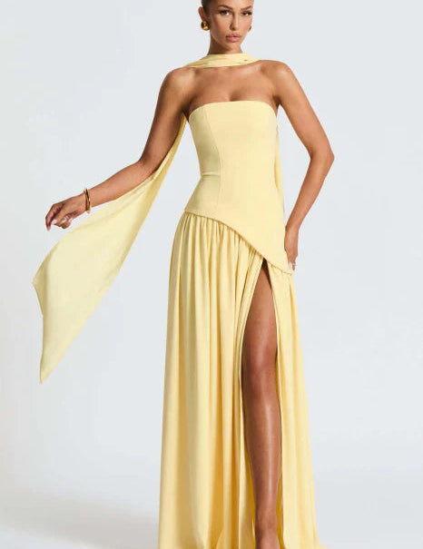 Women's Strapless Maxi Dress - Elegant Summer Dress for Parties and Formal Occasions 2