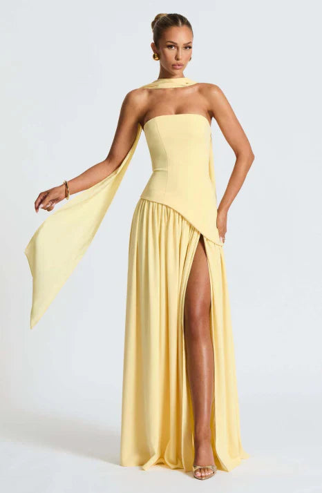 Women's Strapless Maxi Dress - Elegant Summer Dress for Parties and Formal Occasions 2