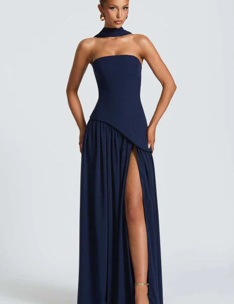 Women's Strapless Maxi Dress - Elegant Summer Dress for Parties and Formal Occasions 4