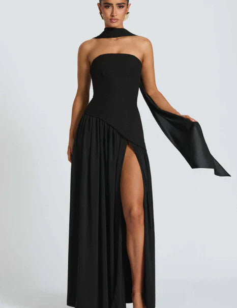Women's Strapless Maxi Dress - Elegant Summer Dress for Parties and Formal Occasions 6