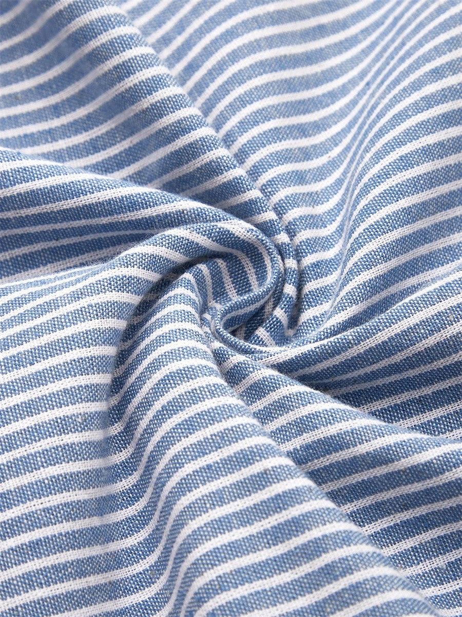 Women's Striped Midi Summer Dress - Elegant, Comfortable & Flattering Style for Warm Weather Outings 2