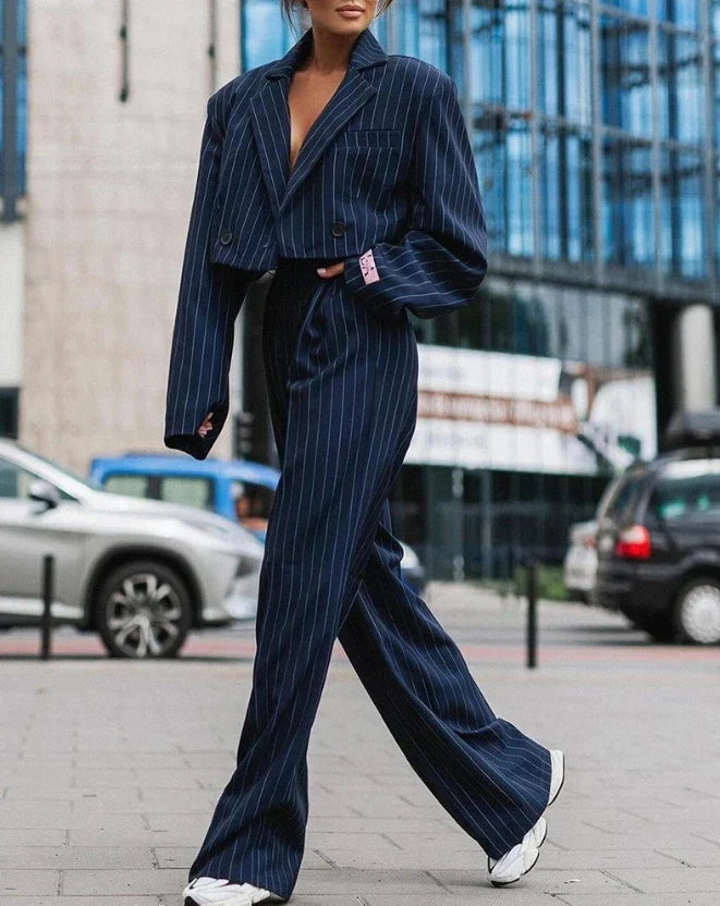 Women's Suit Set - Elegant Blazer and Trouser Pant Suits for Women - Versatile Formal and Casual Wear 1