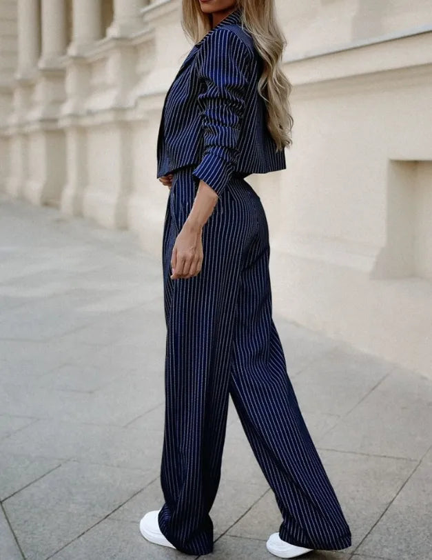 Women's Suit Set - Elegant Blazer and Trouser Pant Suits for Women - Versatile Formal and Casual Wear 2
